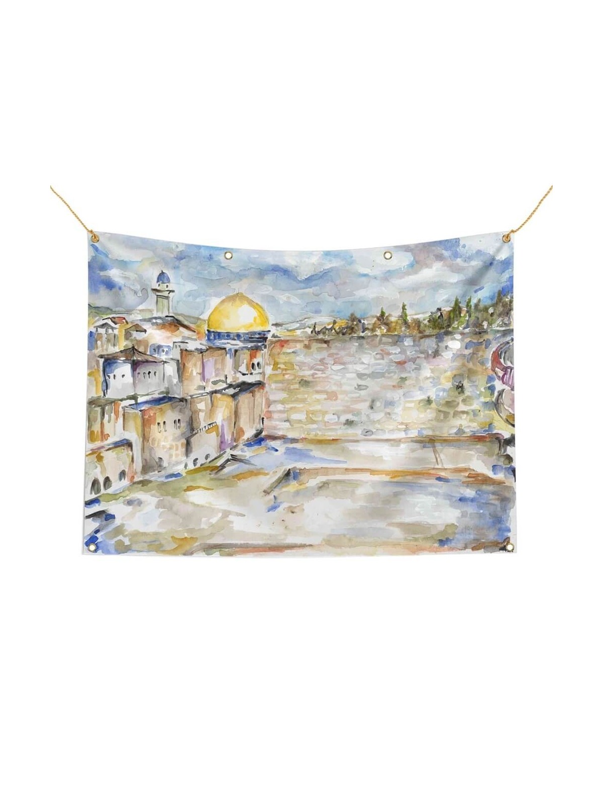 Tzion Western Wall Sukkah Tapestry | Sukkot | Judaica