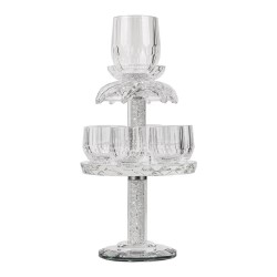 8 Cup Crystal Kiddush Fountain | Kiddush Cups | Judaica