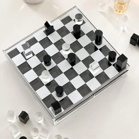 Lucite Tic Tac Toe ושחמט | מוצרים לבית | יוּדָאִיקָה