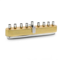 Menorah en métal poli avec tourbillons | Hanoukka | Judaïca