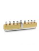 Polished Metal Menorah with Swirls | Hanukkah | Judaica