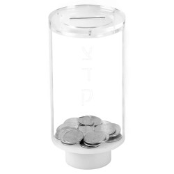 Lucite Tzedaka Box - Clear | Tzedakah Boxes | Judaica