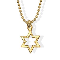 Golden Star of David Necklace made from Rocket | Jewelry | Judaica
