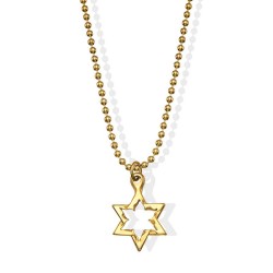 Golden Star of David Necklace made from Rocket | Jewelry | Judaica