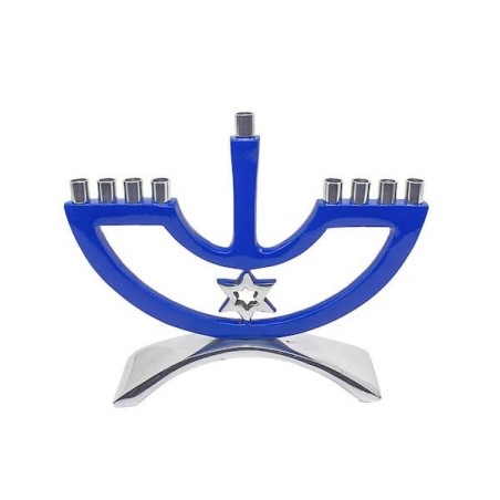 Menorah de bougie en métal étoile de David | Hanoukka | Judaïca