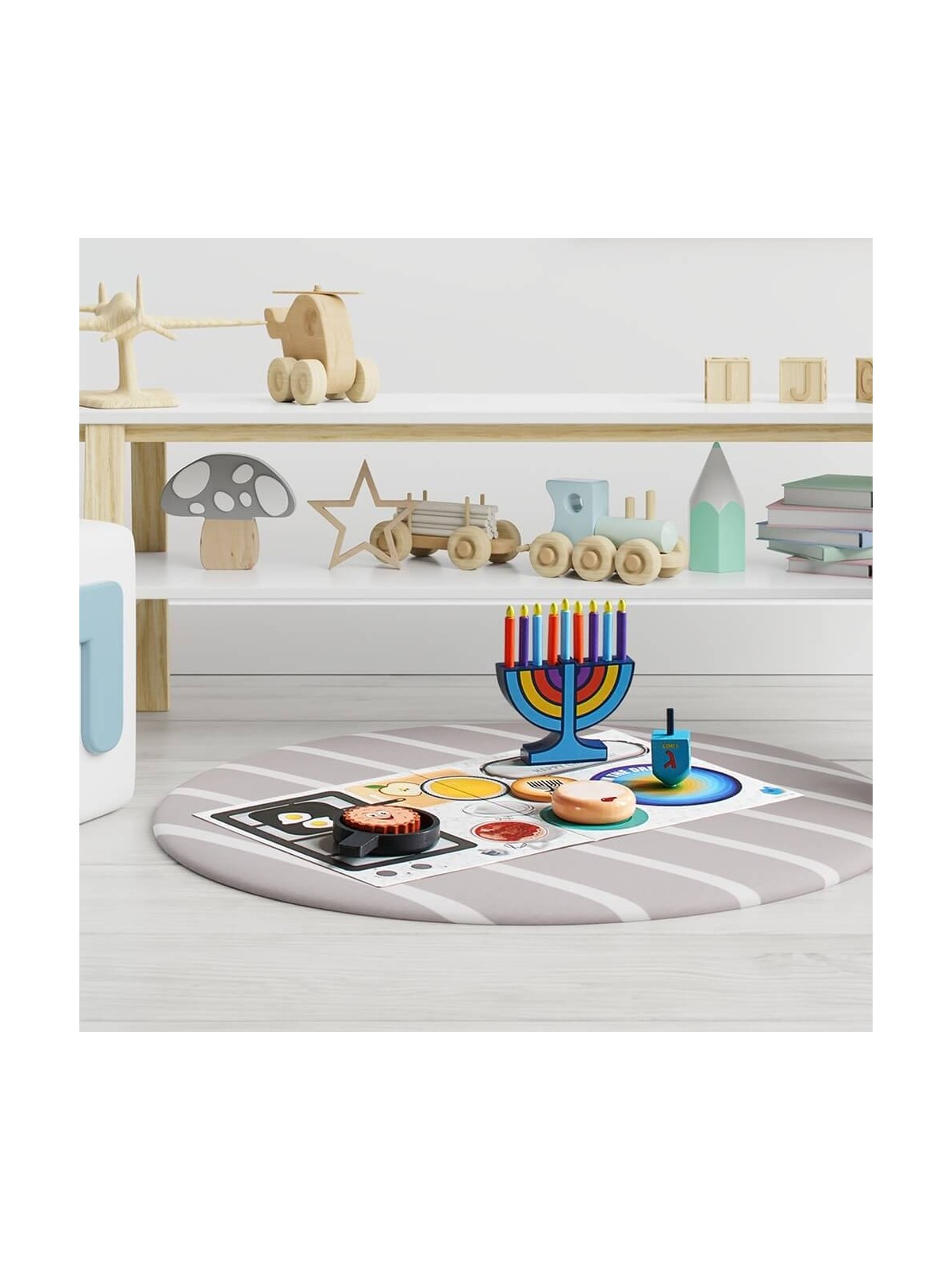 Chanukah Deluxe Wood Children's Play Set | All Judaica | Judaica
