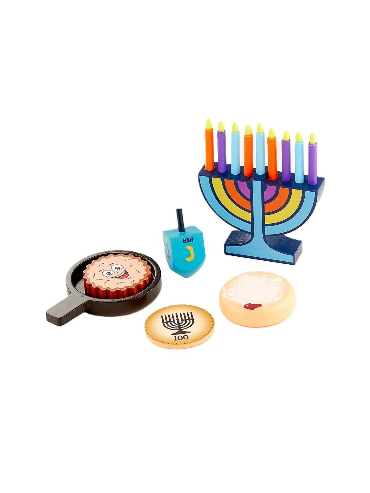 Chanukah Deluxe Wood Children's Play Set | All Judaica | Judaica