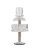 Fontaine de Kiddouch en cristal à 6 tasses - Doré | Coupes de Kiddouch | Judaïca
