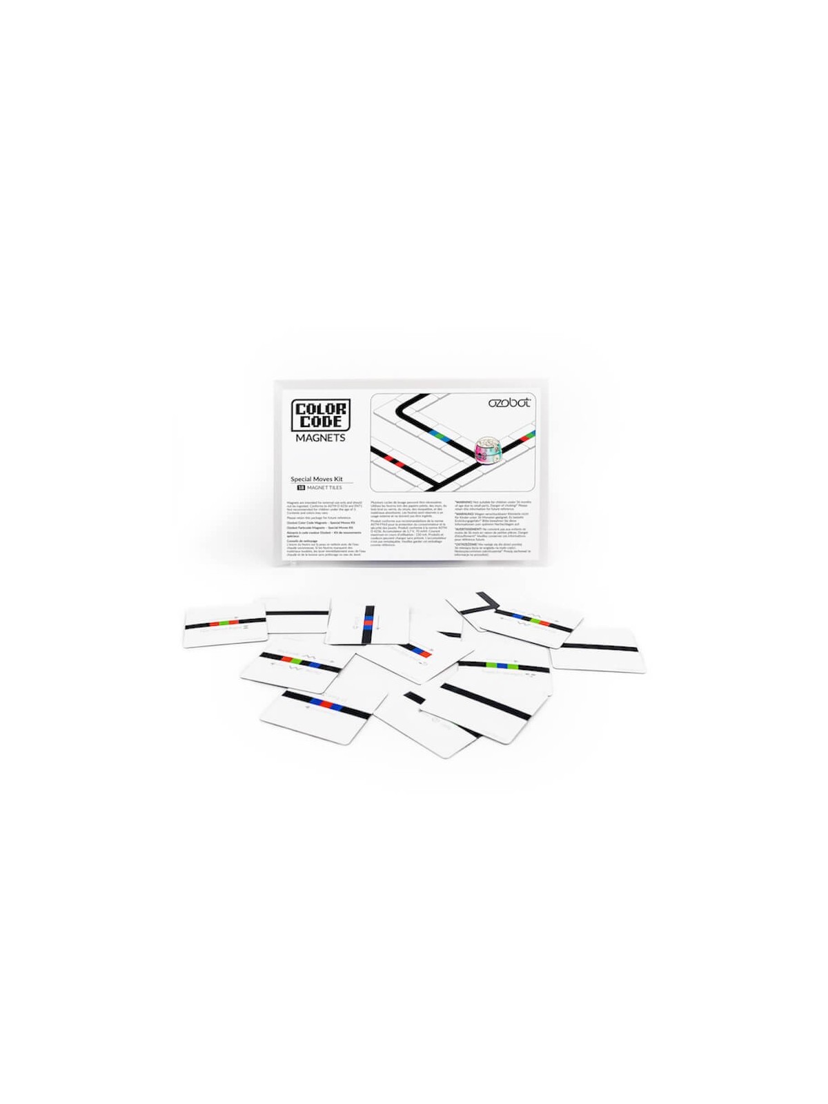 Kit de mouvements spéciaux de tuiles magnétiques à code couleur Ozobot | Tout Judaïca | Judaï