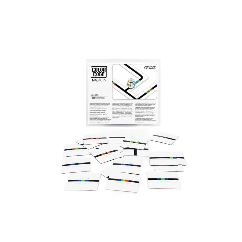 Kit de vitesse de tuiles magnétiques à code couleur Ozobot | Tout Judaïca | Judaïca