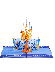 Paper Love Chanukah Menorah Voiture de vœux pop-up 3D | Cadeaux | Judaïca