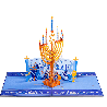 Paper Love Chanukah Menorah 3D Pop-Up Greeting Car | Gifts | Judaica