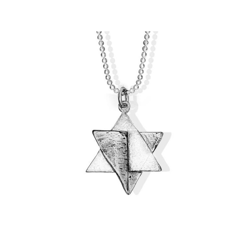 Collier Silver Star 'Explosion' fabriqué à partir de fusées | Bijoux | Judaïca