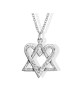 Silver Heart-Star Fusion Necklace made from Rocket | Jewelry | Judaica