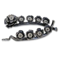 Rose Patch Menorah made from Rockets by Yaron Bob | Hanukkah | Judaica