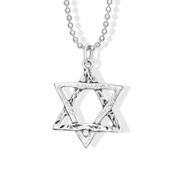 Silver Star 'Collision' Necklace made from Rockets | Jewelry | Judaica