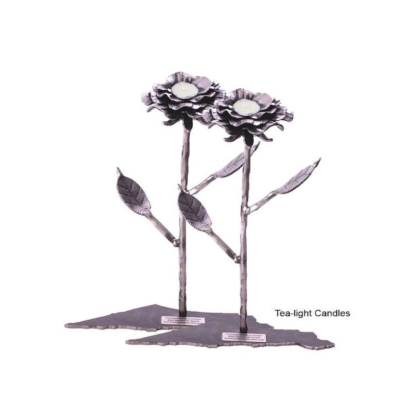 Fine Petal Rose Candlesticks made from Rockets by  | Candle Holders |