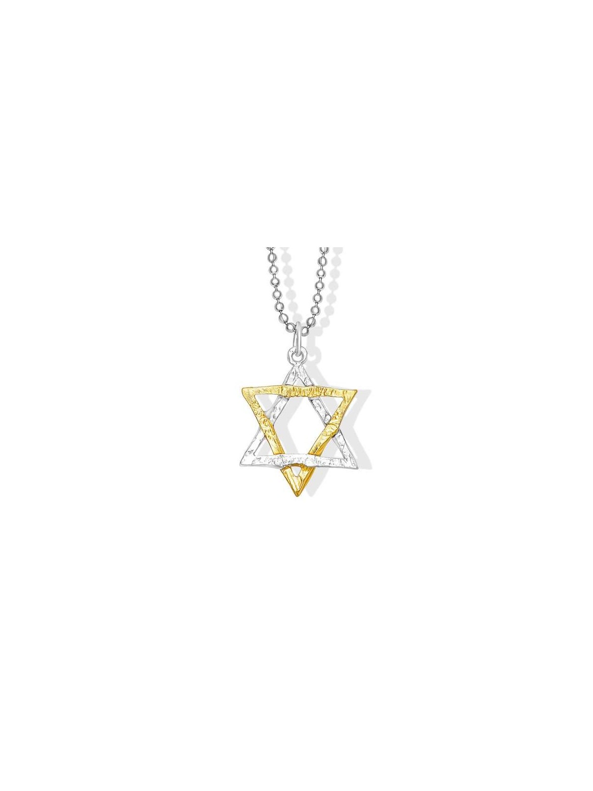 Golden Star 'Collision' Necklace made from Rockets | Jewelry | Judaica