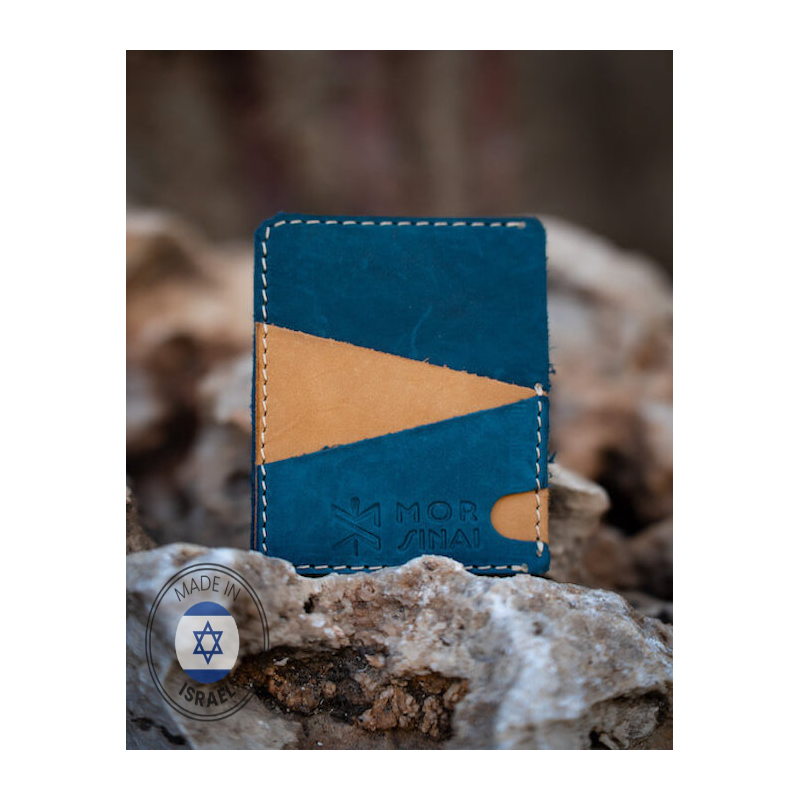 Portefeuille de cartes en cuir véritable par des artistes israéliens | Tout Judaïca | Judaïca