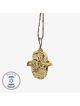 Gold Jerusalem Stone Hamsa Necklace by Israeli art | Jewelry | Judaica