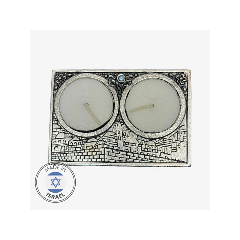 Jerusalem Inspired Travel Shabbat Candles by Israe | Candle Holders |
