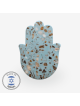 Israeli Seashell Terrazzo Hamsa by Israeli artists | All Judaica | Jud