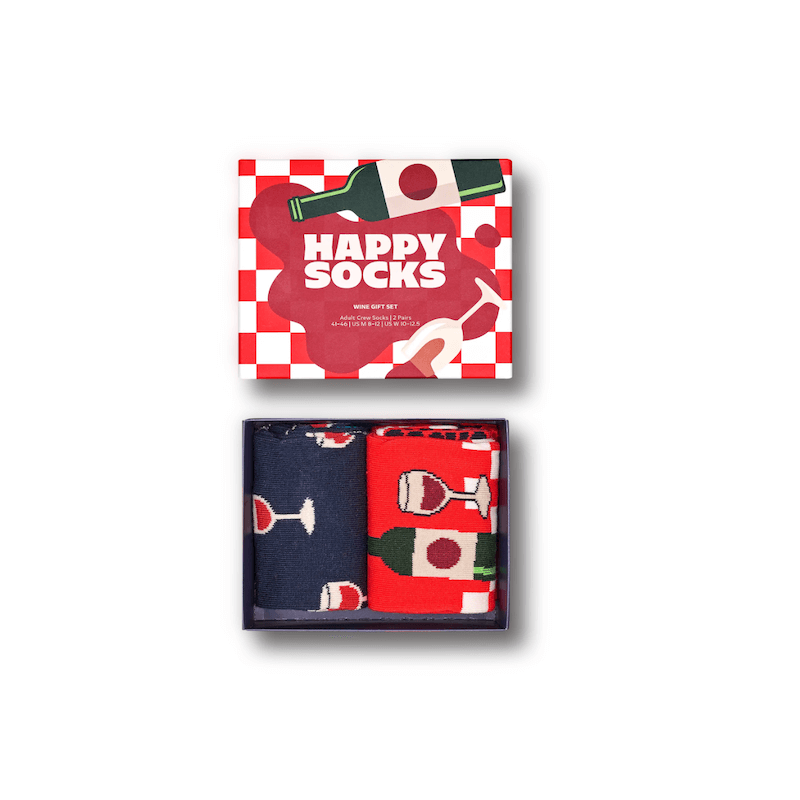 Happy Socks Coffret cadeau de vin pour adulte, lot de 2 | Vêtements | Judaïca