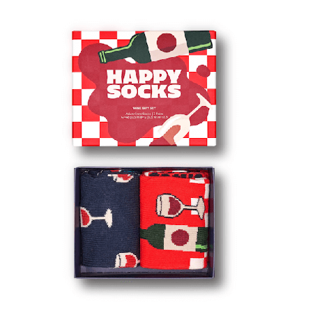 Happy Socks למבוגרים ערכת מתנה 2 חבילות יין | ביגוד | יוּדָאִיקָה