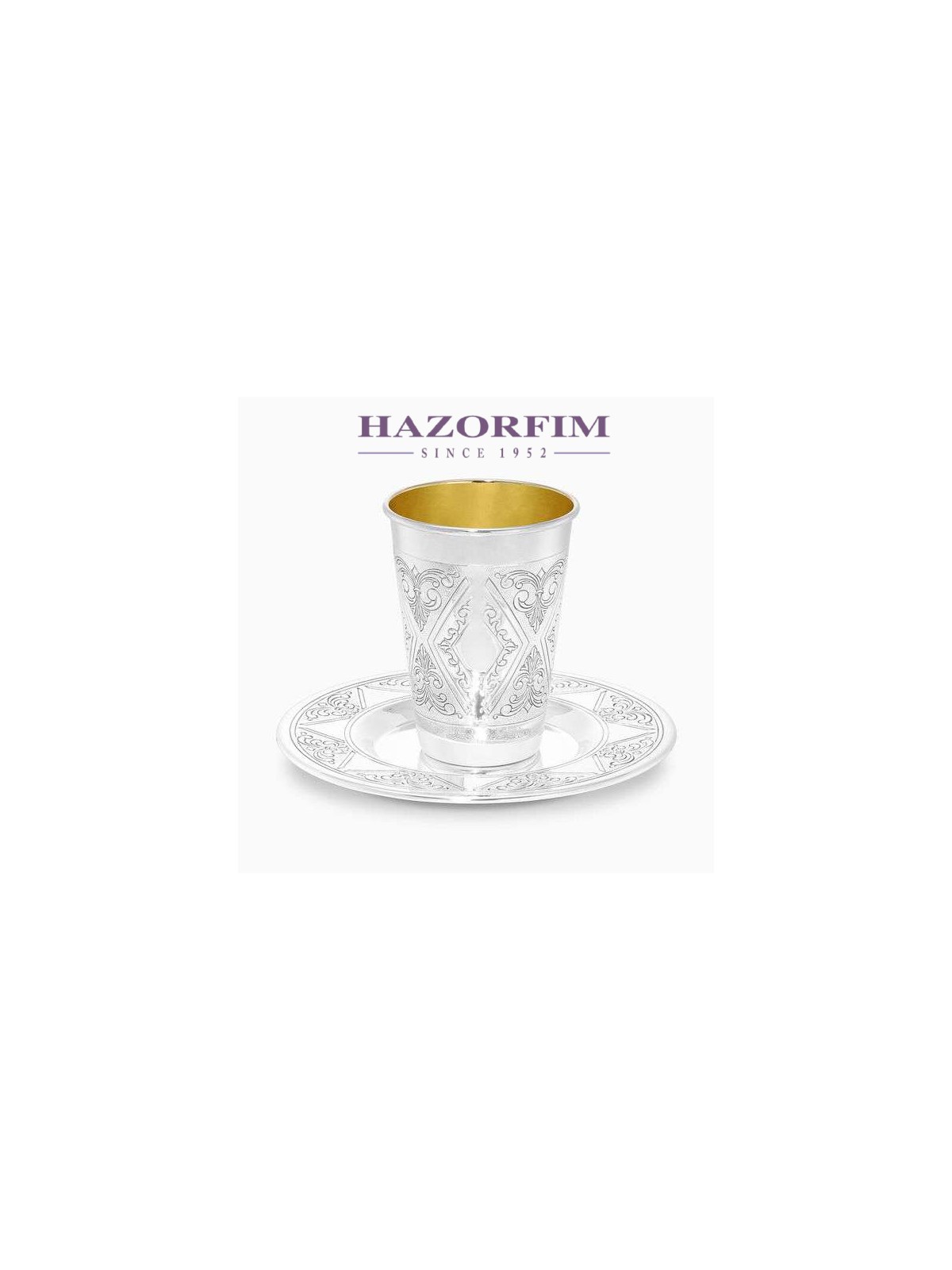 Ensemble de Kiddouch Tiltan en argent sterling | Coupes de Kiddouch | Judaïca