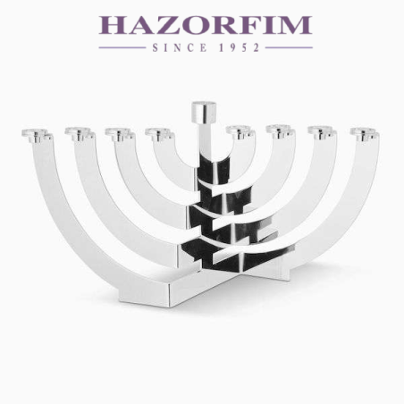 Dor Menorah plaqué argent | Hanoukka | Judaïca