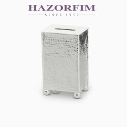 Hammering Charity Box Plated | Tzedakah Boxes | Judaica