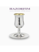 Hammering Cup On Leg Silver-Plated | Kiddush Cups | Judaica