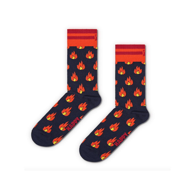 Happy Socks Adult Flames Sock | Apparel | Judaica