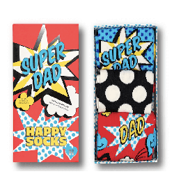 Happy Socks Coffret cadeau de 3 chaussettes Super Dad | Vêtements | Judaïca