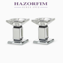 Crystal Candlesticks 12cm | Candle Holders | Judaica