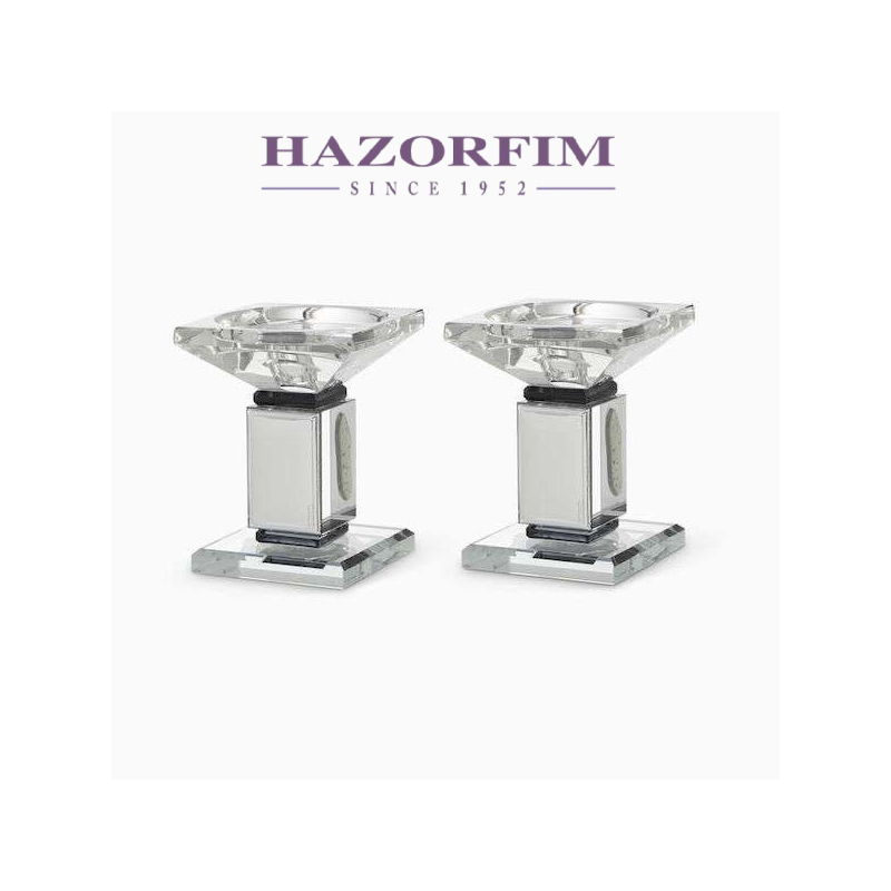 Crystal Candlesticks 12cm | Candle Holders | Judaica