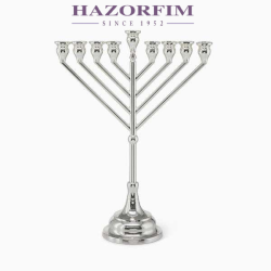 Chabad Menorah 770 Silver-Plated | Hanukkah | Judaica