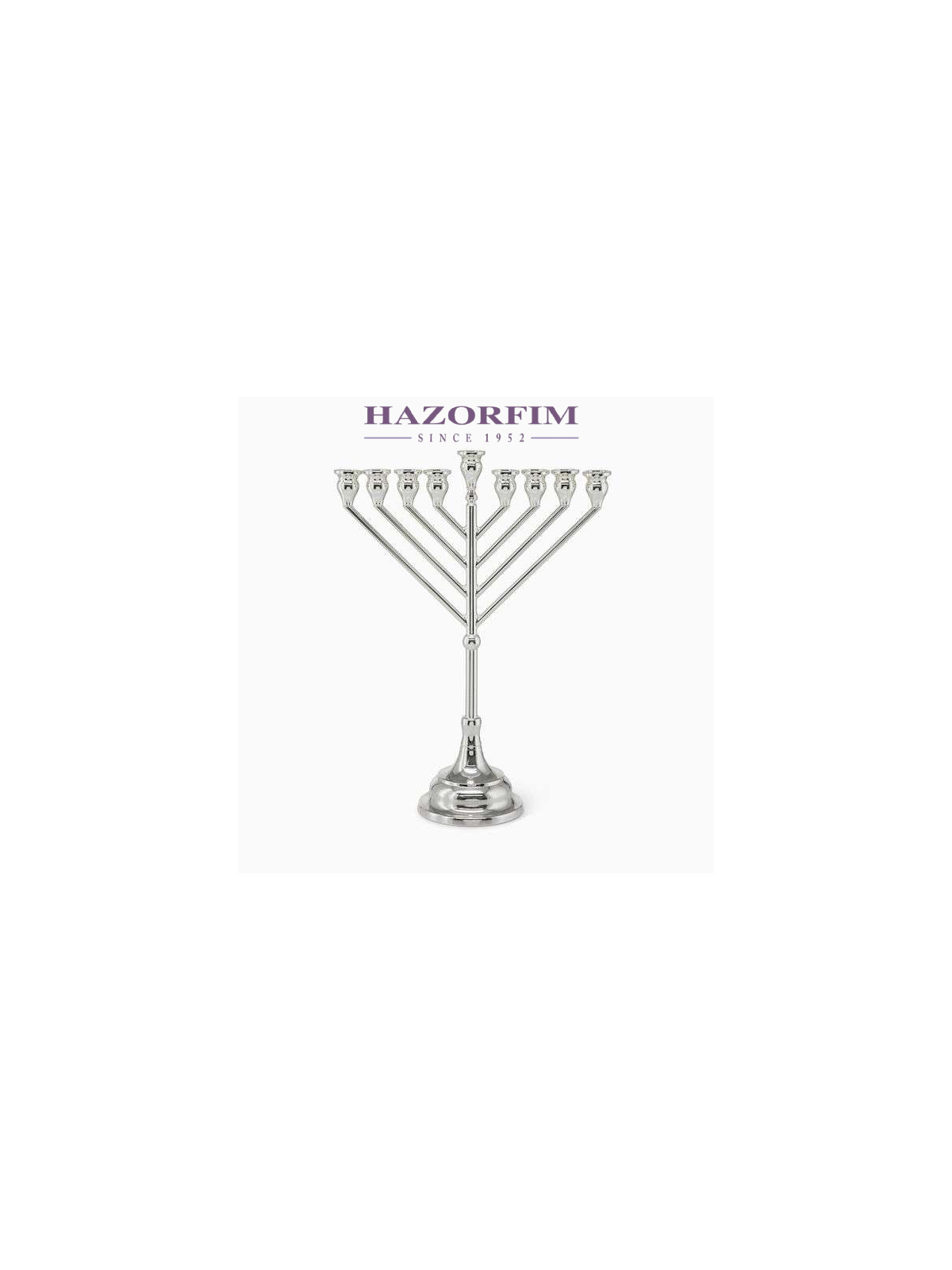 Habad Menorah 770 plaqué argent | Hanoukka | Judaïca