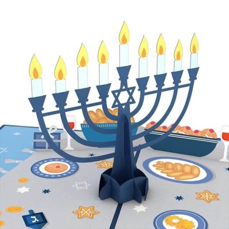 Carte pop-up Love Pop Menorah Lights | Cadeaux | Judaïca