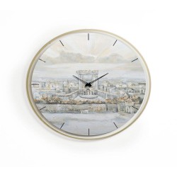 Peint par Yonatan Bais Hamikdash Horloge | Articles pour la maison | Judaïca