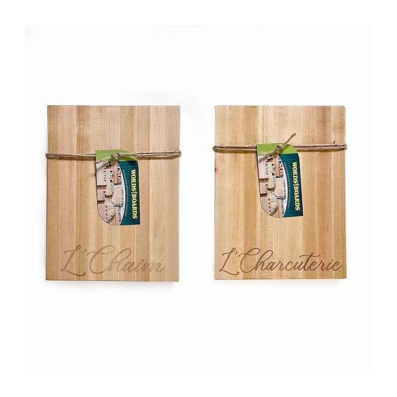 Words with Boards - L'chaim/L'Charcuterie Maple Bo | Home Goods | Juda