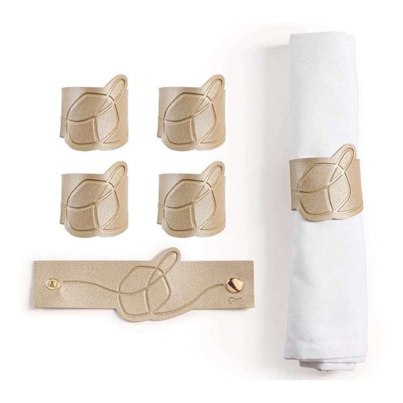 Enveloppements de serviettes Dreidel en cuir | Hanoukka | Judaïca