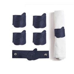 Leather Dreidel Napkin Wraps | Hanukkah | Judaica