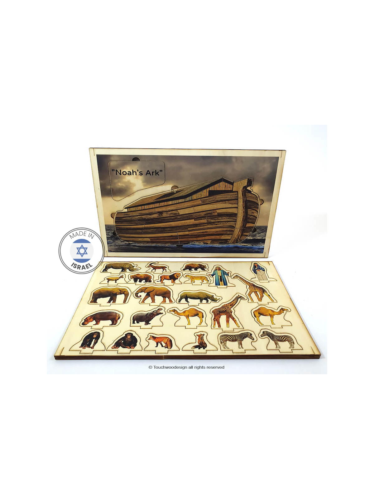 Touchwood Design Noah's Ark Facts & Figurines | All Judaica | Judaica