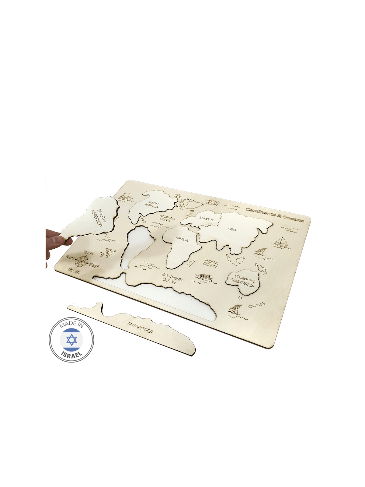 Touchwood Design Continents et océans DIY | Tout Judaïca | Judaïca