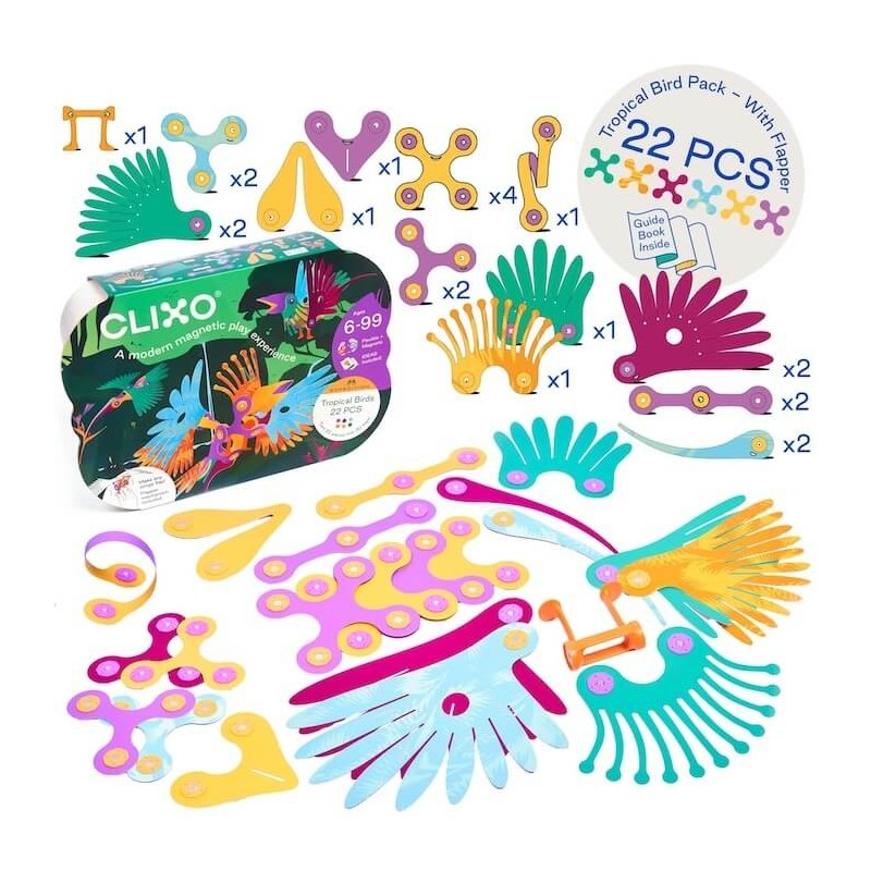 Clixo Tropical Birds Pack | All Judaica | Judaica