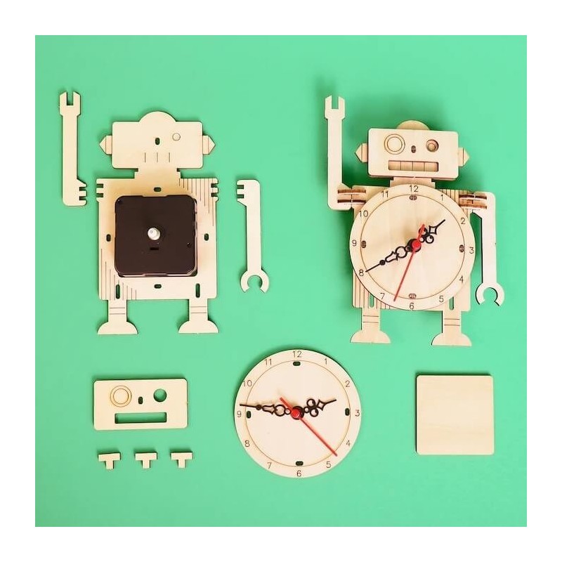 Kitsville Robot Clock DIY Kit, Educational STEM To | All Judaica | Jud