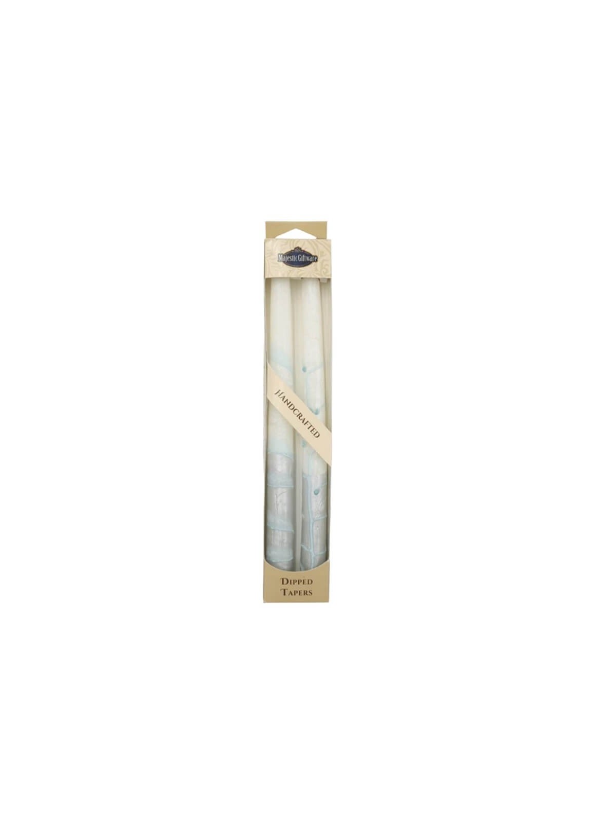 Silver Dipped Taper Candles - 10 - White | Artists and Designers | Jud