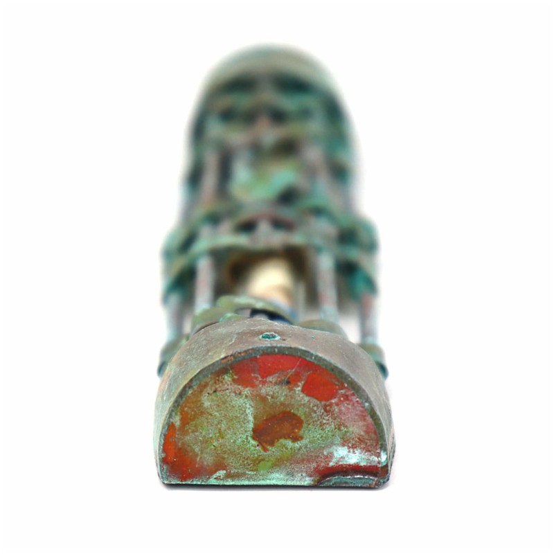 Étui Mezuzah souvenir en verre de mariage tissé patiné | Mariage | Judaïca