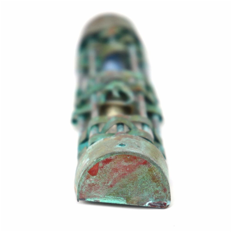 Étui Mezuzah souvenir en verre de mariage tissé patiné | Mariage | Judaïca